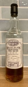 Eine Flasche Hazelburn 15-year-old für die Online Tasting Week 2021
