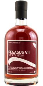 Eine Flasche Scotch Universe Pegasus VII - 121° P.7.1' 1972.5" (Ledaig)