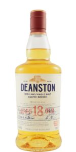 Eine Flasche Deanston 18 Jahre, neue Version mit weißem Label.