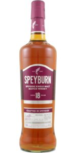 Eine Flasche Speyburn 18 Jahre, Sonderabfüllung im Namen des Distillery Managers Bobby Anderson.
