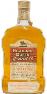 Eine Flasche mit 15-jährigem Highland Queen